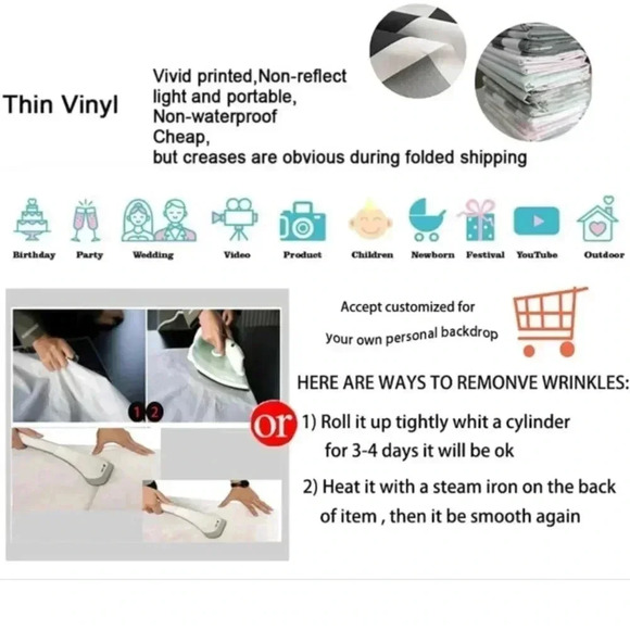 7x5ft Greenery Happy Birthday Backdrop Gold Green Eucalyptus Leaves Bundle - Picture 3 of 9